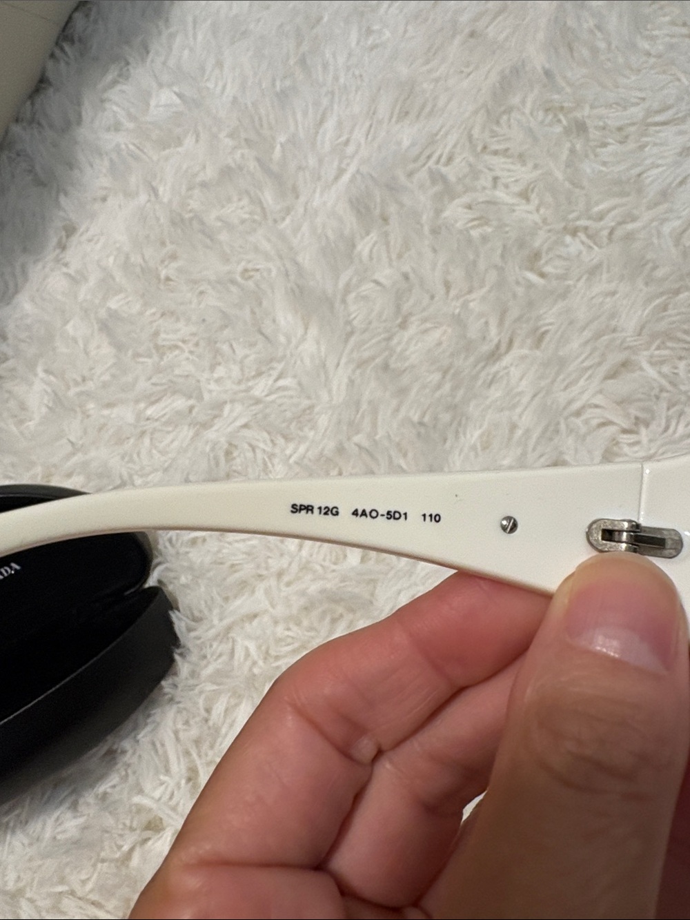 Prada White Rim Shield Sunglasses with Gradient Lenses - Picture 3 of 7